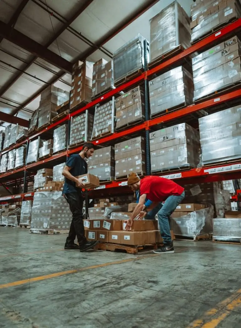 fulfillment center employees at work
